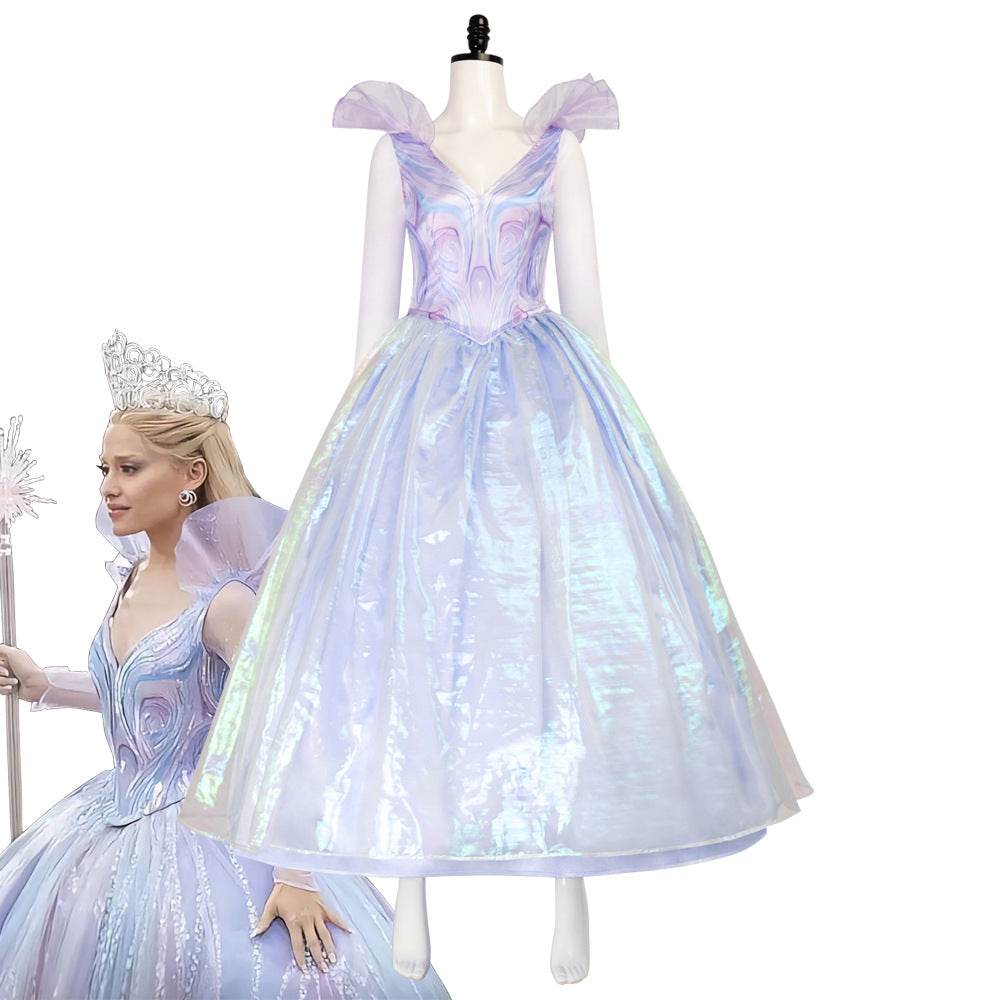 Wicked Glinda Women Blue Dress Outfit Carnival Halloween Cosplay Costume - Ecosfun
