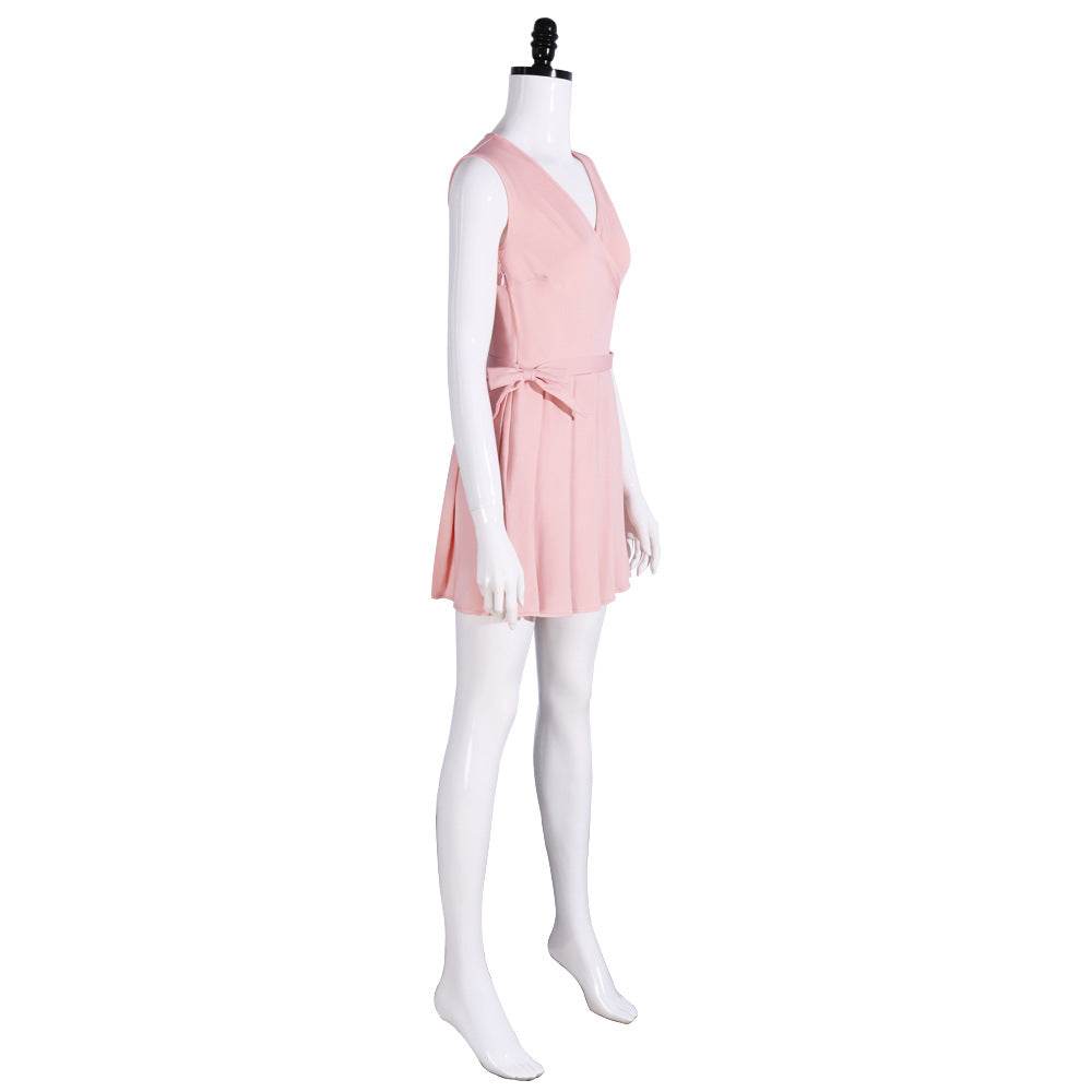 Wicked Glinda Pink Women Short Dress Outfit Carnival Cosplay Costume - Ecosfun