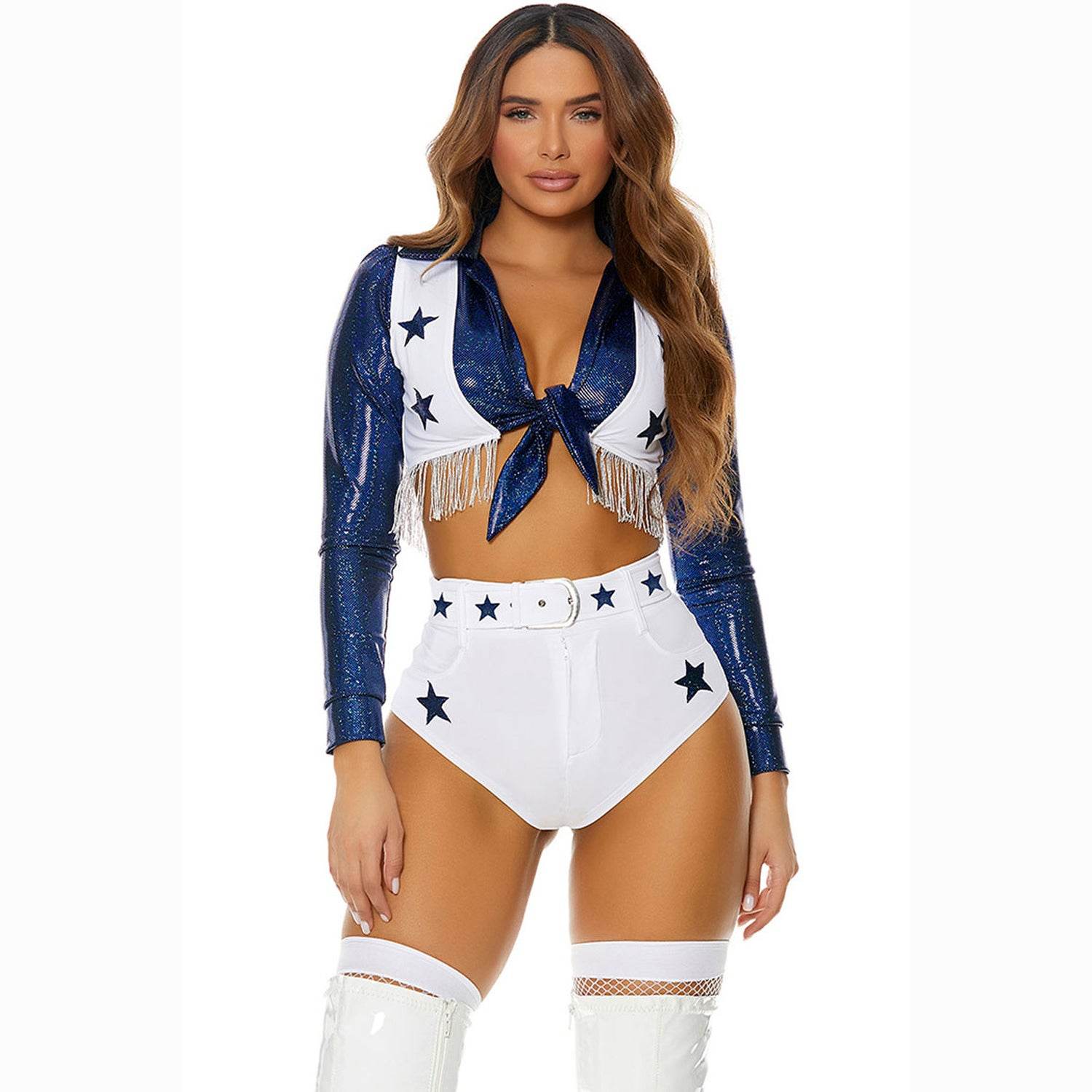 Cowgirl Rugby Football Cheerleader Costume for Women - Ecosfun