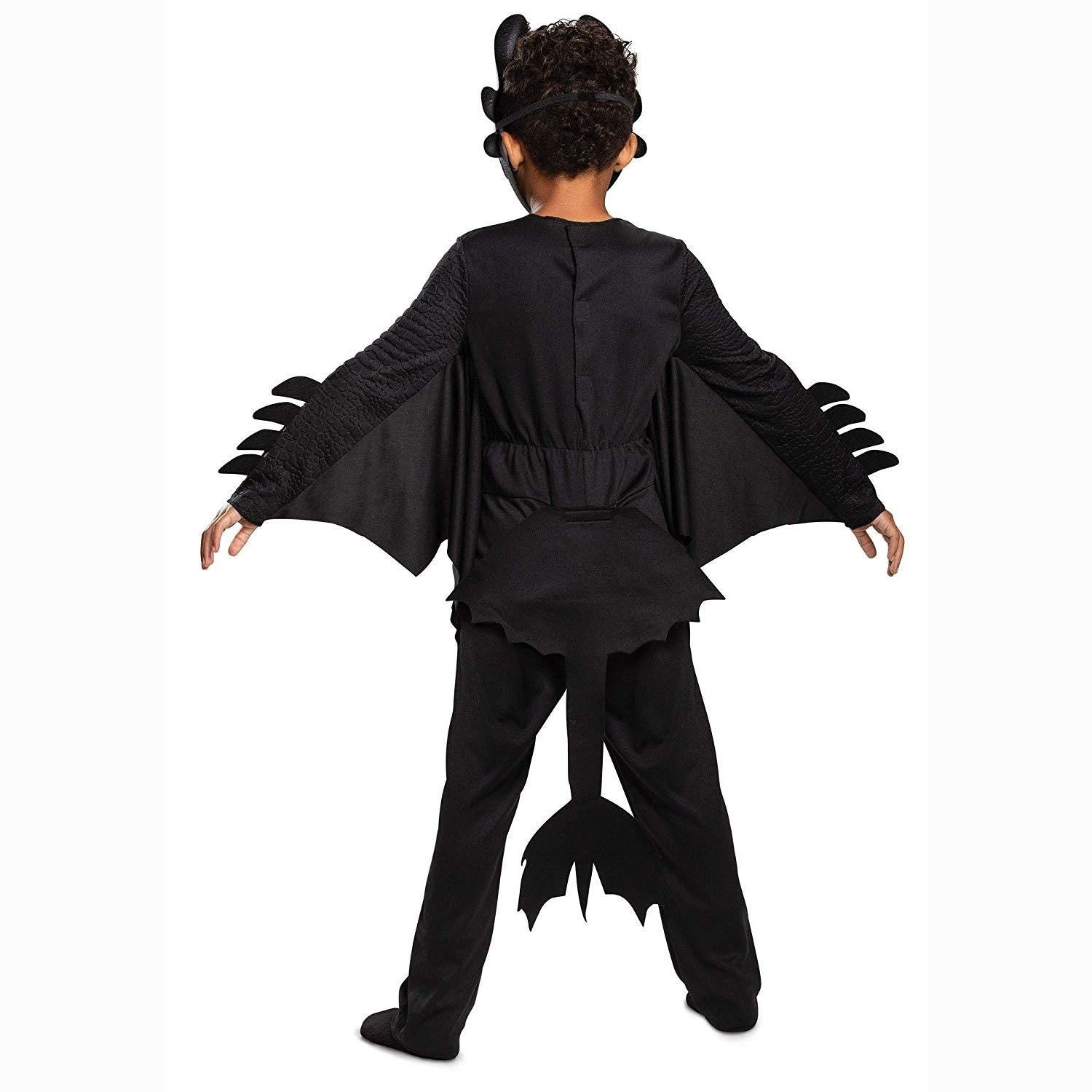 Cómo entrenar a tu dragón: Disfraz infantil de lujo de Toothless en acción real para Halloween