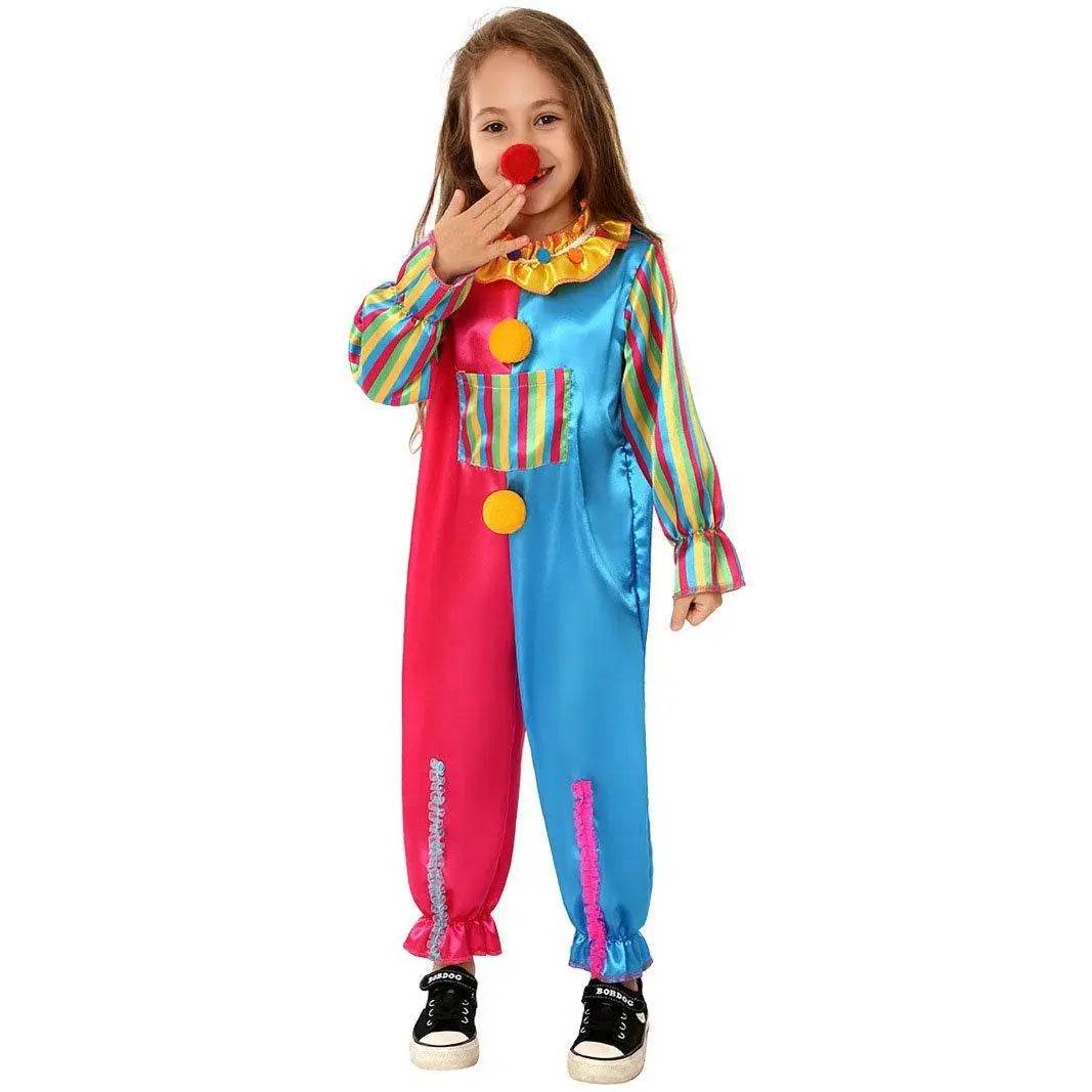 Children's Clown Costume Jumpsuit Carnival Cosplay Halloween and Stage Performance Outfit - Ecosfun
