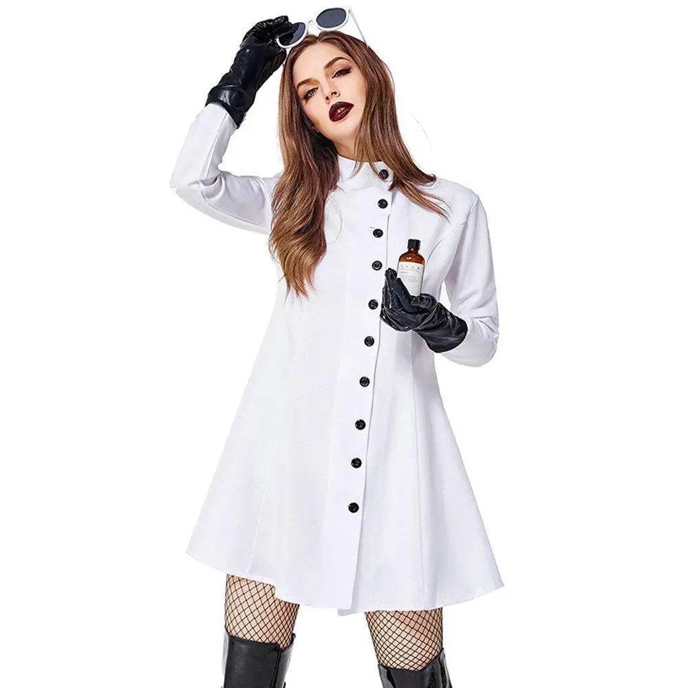 Halloween Frankenstein Lab Researcher Cosplay Costume for Adult - Ecosfun