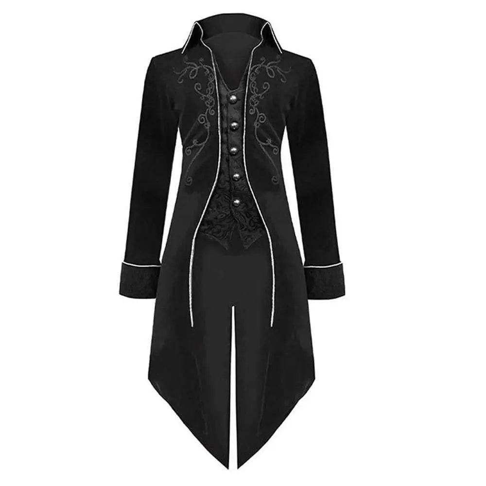 Medieval Steampunk Tailcoat Halloween Costumes Vampire Gothic Jackets Vintage Coat For Men - Ecosfun