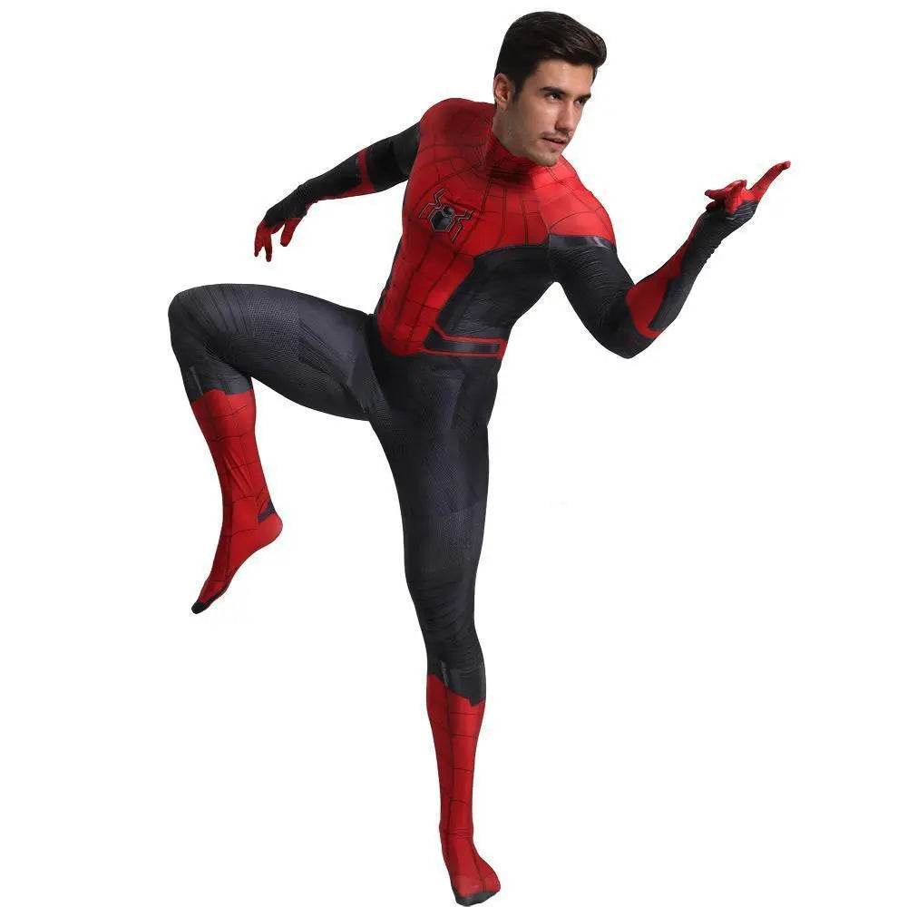 Spider-Man Far From Home Peter B Parker Cosplay Costume Halloween Outfits Bodysuit For Adult Kids - Ecosfun