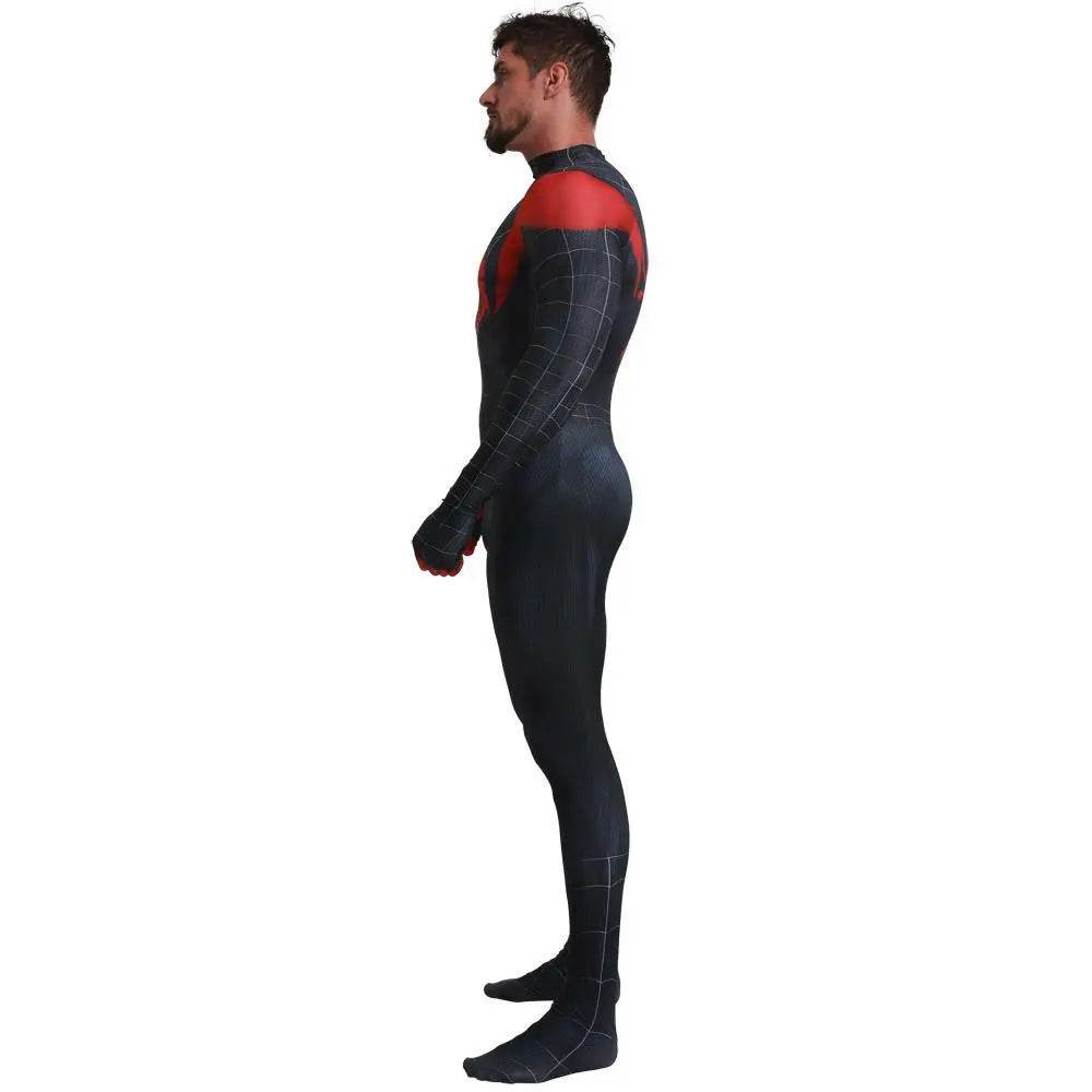 Spider-Man Into the Spider-Verse Miles Morales Costume Adults Cosplay Party Jumpsuit Halloween - Ecosfun