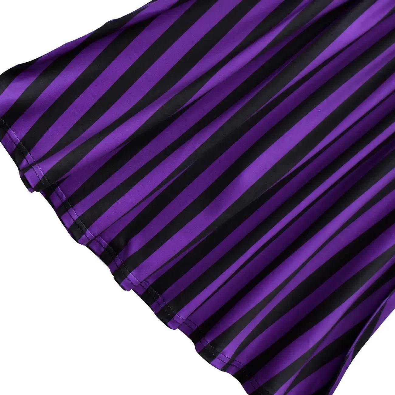 Wednesday Costume The Addams Family Cosplay Striped Dress For Kids - Ecosfun