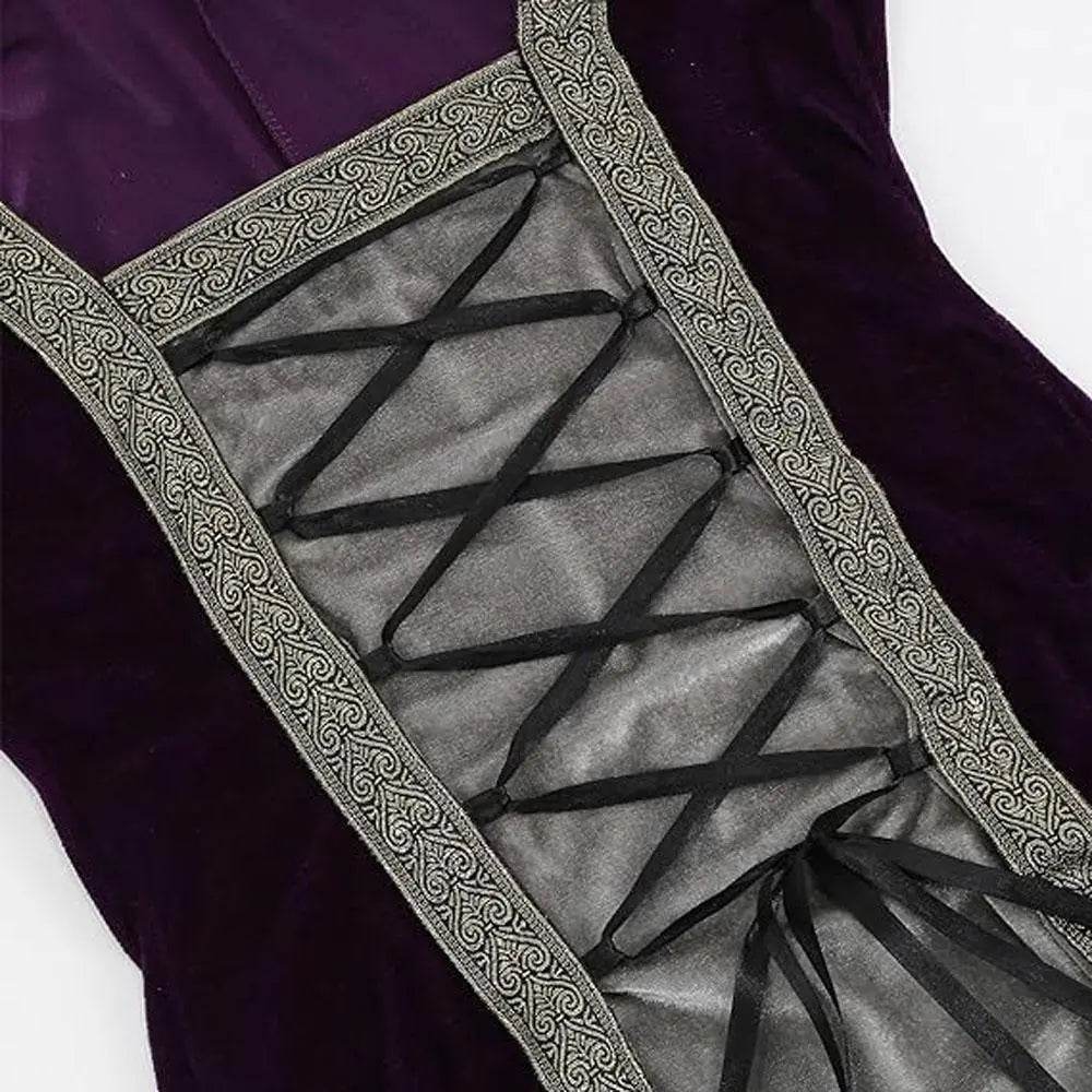 Womens Medieval Renaissance Costume Plus Size Medieval Role Play Dress - Ecosfun