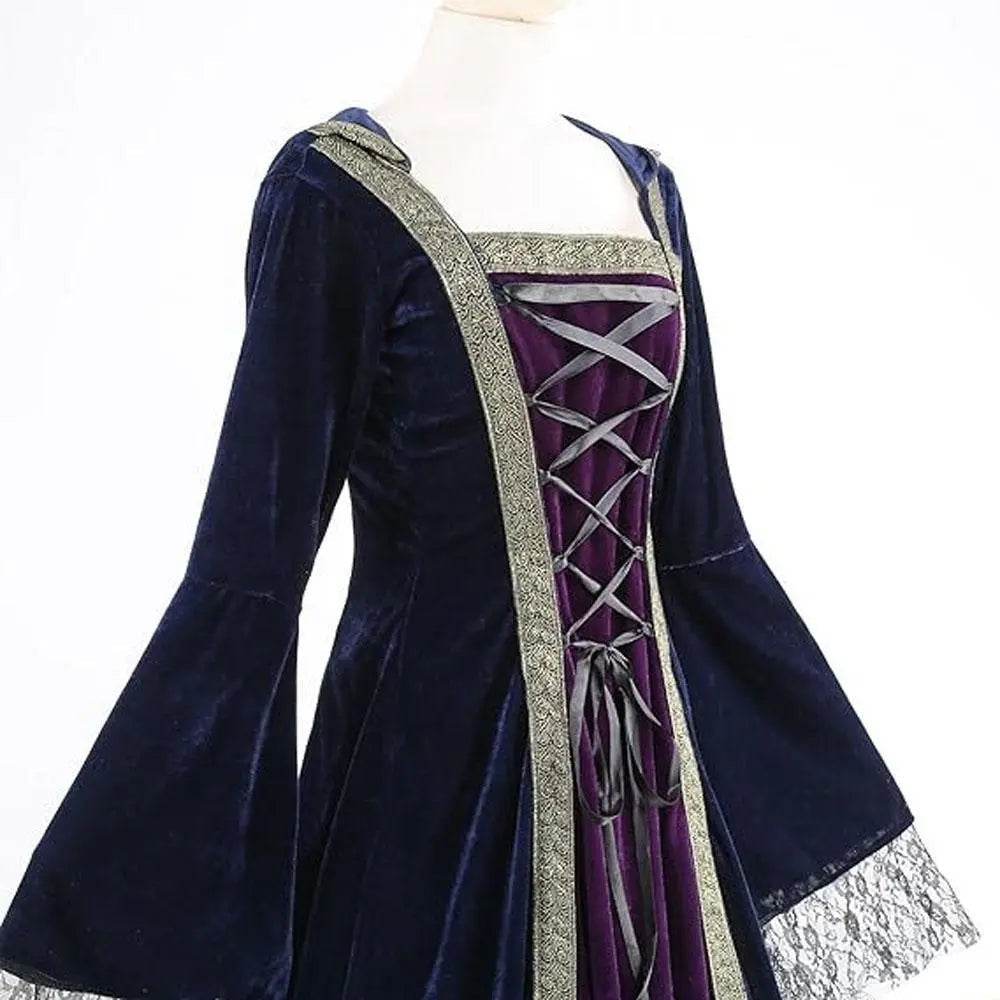 Womens Medieval Renaissance Costume Plus Size Medieval Role Play Dress - Ecosfun