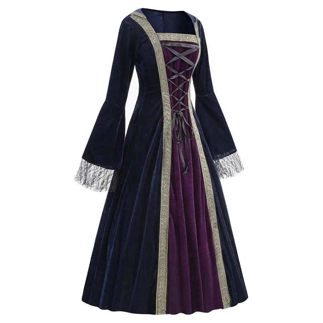 Womens Medieval Renaissance Costume Plus Size Medieval Role Play Dress - Ecosfun