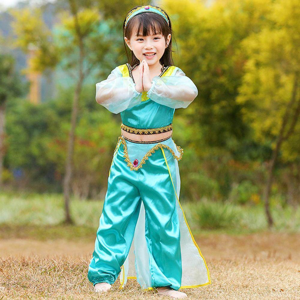 Aladdin Princess Jasmine Costume Cosplay Matching Dress Mom And Me - Ecosfun