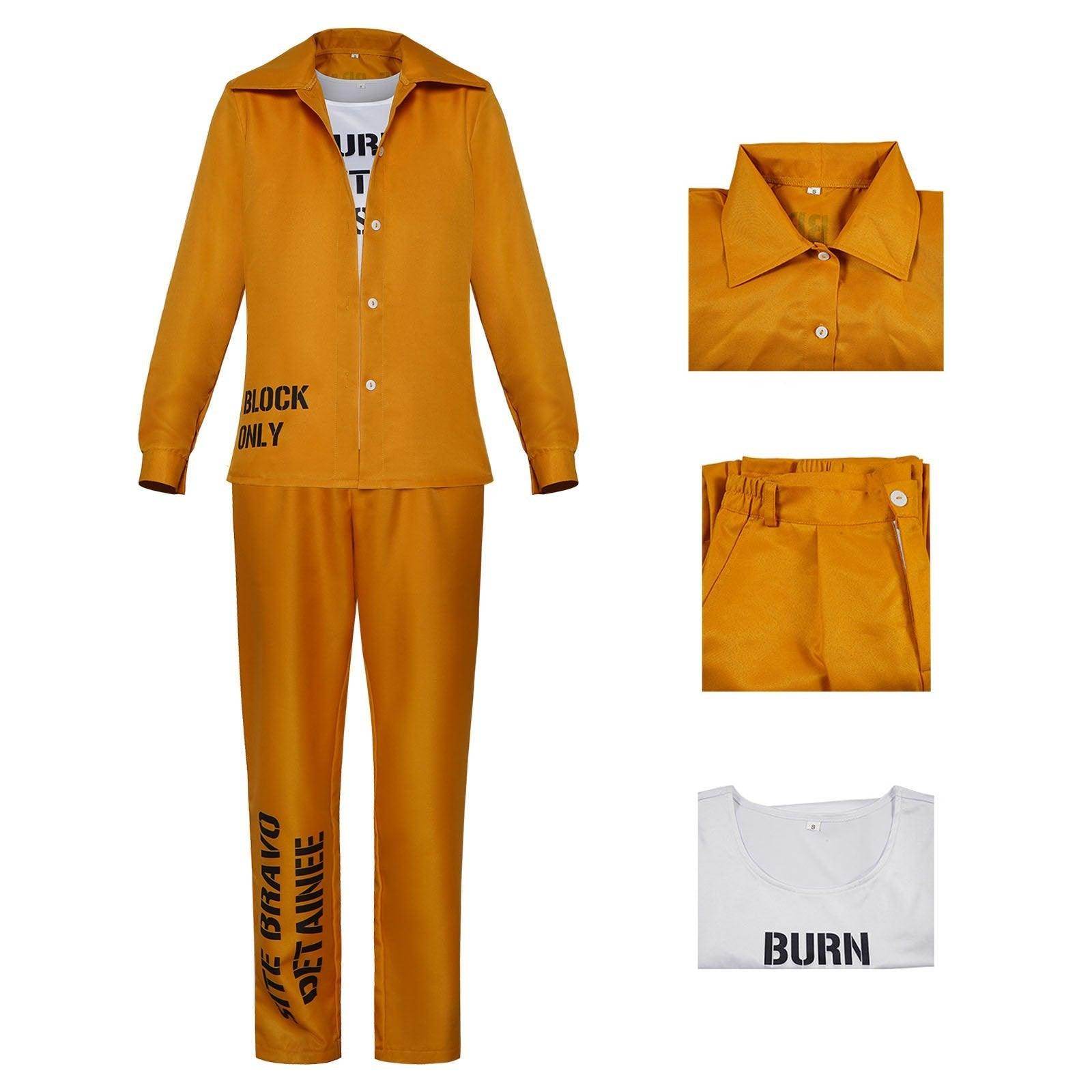 Halloween suicide squad clown Harley Quinn female prison uniform costumes - Ecosfun