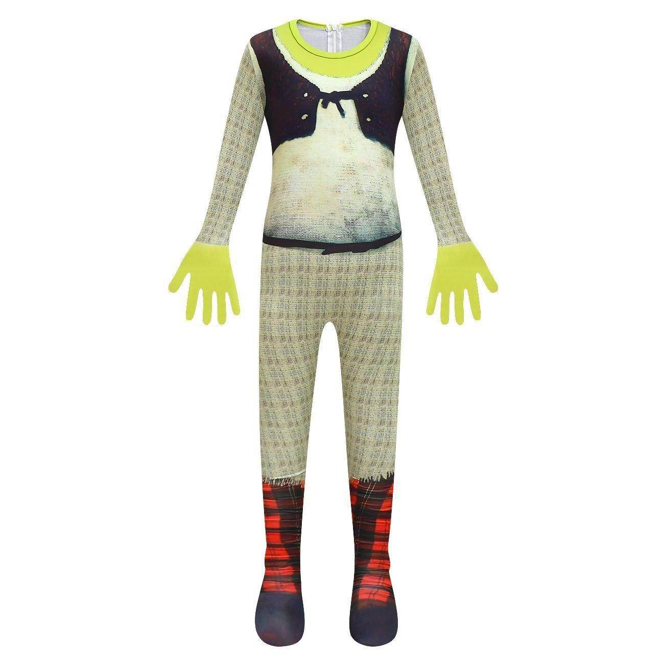 Shrek Costume Cosplay Jumpsuit with Mask Bag for Kids Halloween - Ecosfun