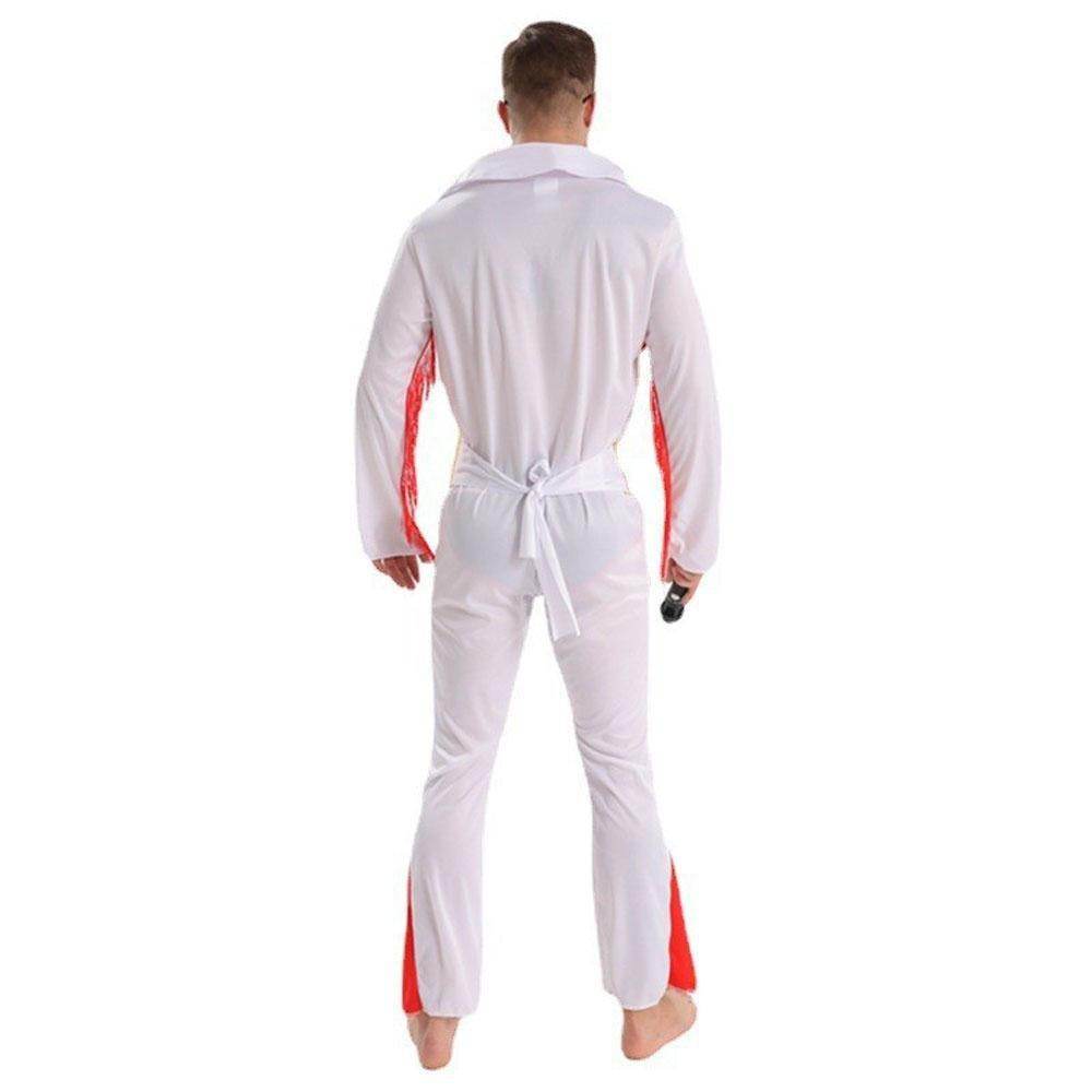 Singer Elvis Presley 80s Costume Outfits Vintage Carnival Masquerade Halloween for Men - Ecosfun
