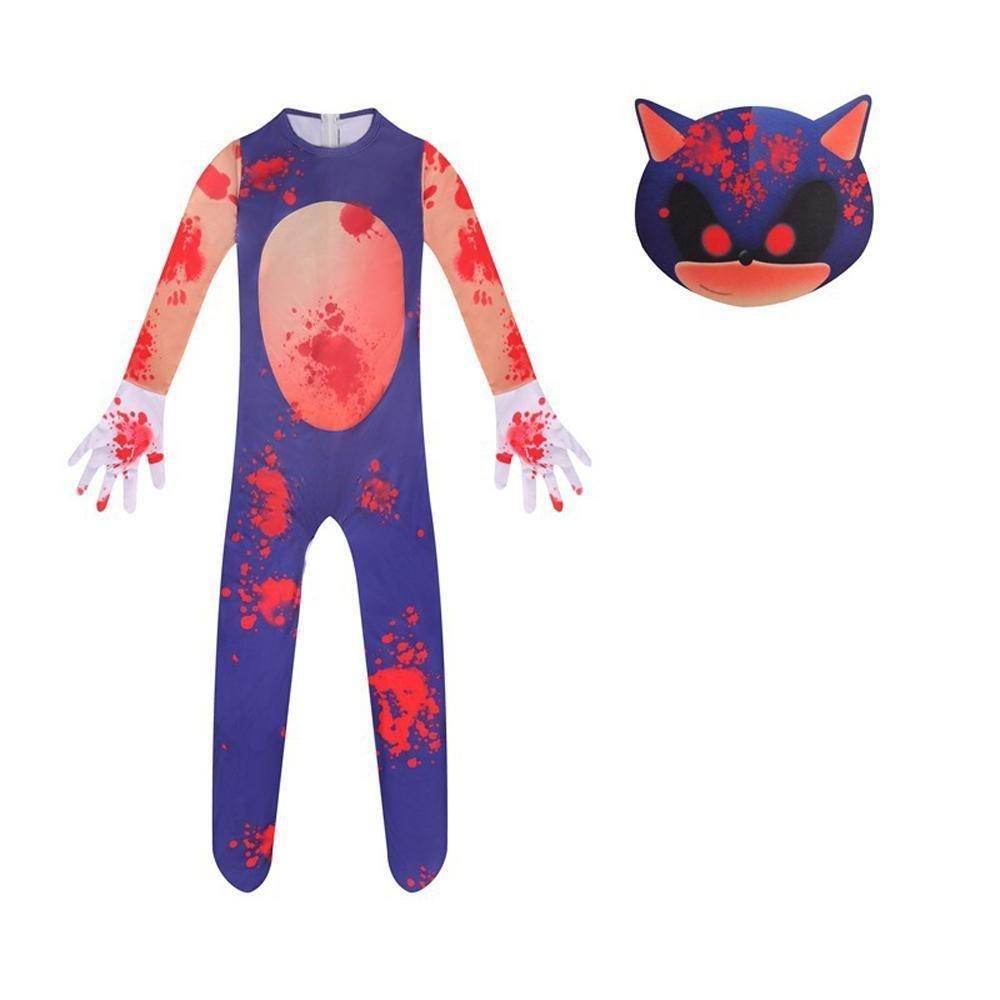 Sonic The Hedgehog Cosplay Costumes Cartoon Jumpsuit Romper Dress Up Stage Outfits for Kids - Ecosfun