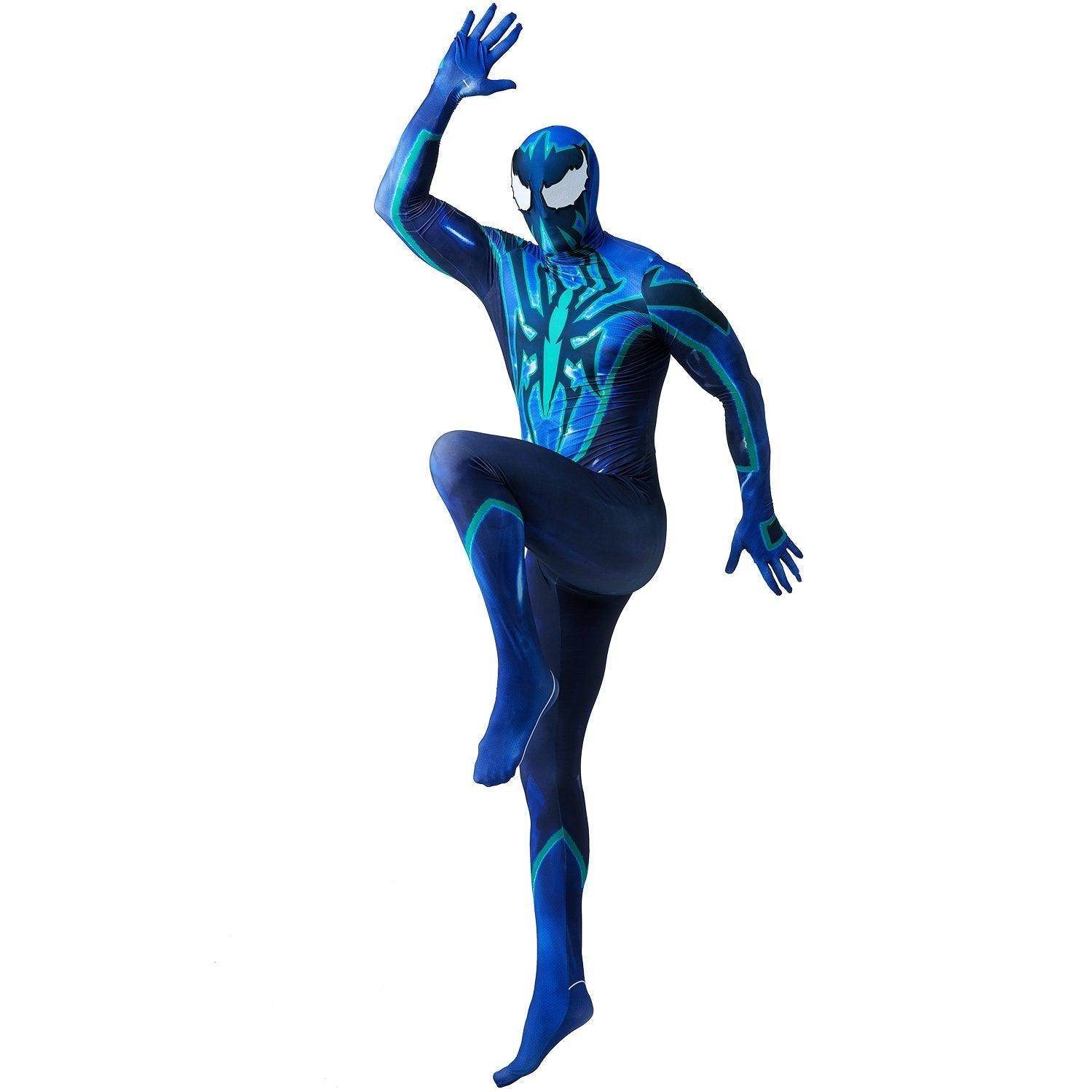 Vibrant Blue Spider-Man Peter Parker Cosplay Jumpsuit Costume New Fashion Superhero Suit - Ecosfun