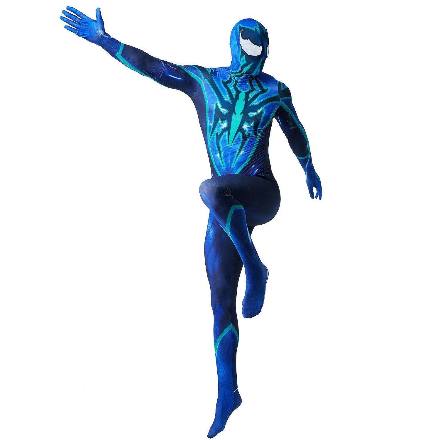 Vibrant Blue Spider-Man Peter Parker Cosplay Jumpsuit Costume New Fashion Superhero Suit - Ecosfun
