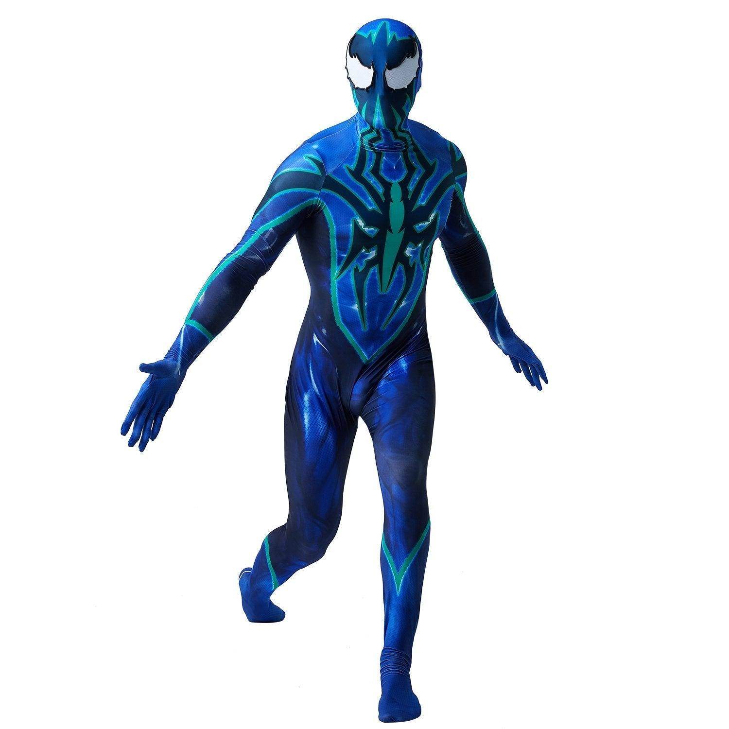 Vibrant Blue Spider-Man Peter Parker Cosplay Jumpsuit Costume New Fashion Superhero Suit - Ecosfun