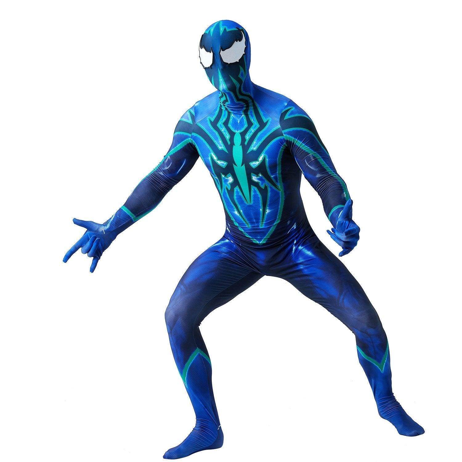 Vibrant Blue Spider-Man Peter Parker Cosplay Jumpsuit Costume New Fashion Superhero Suit - Ecosfun