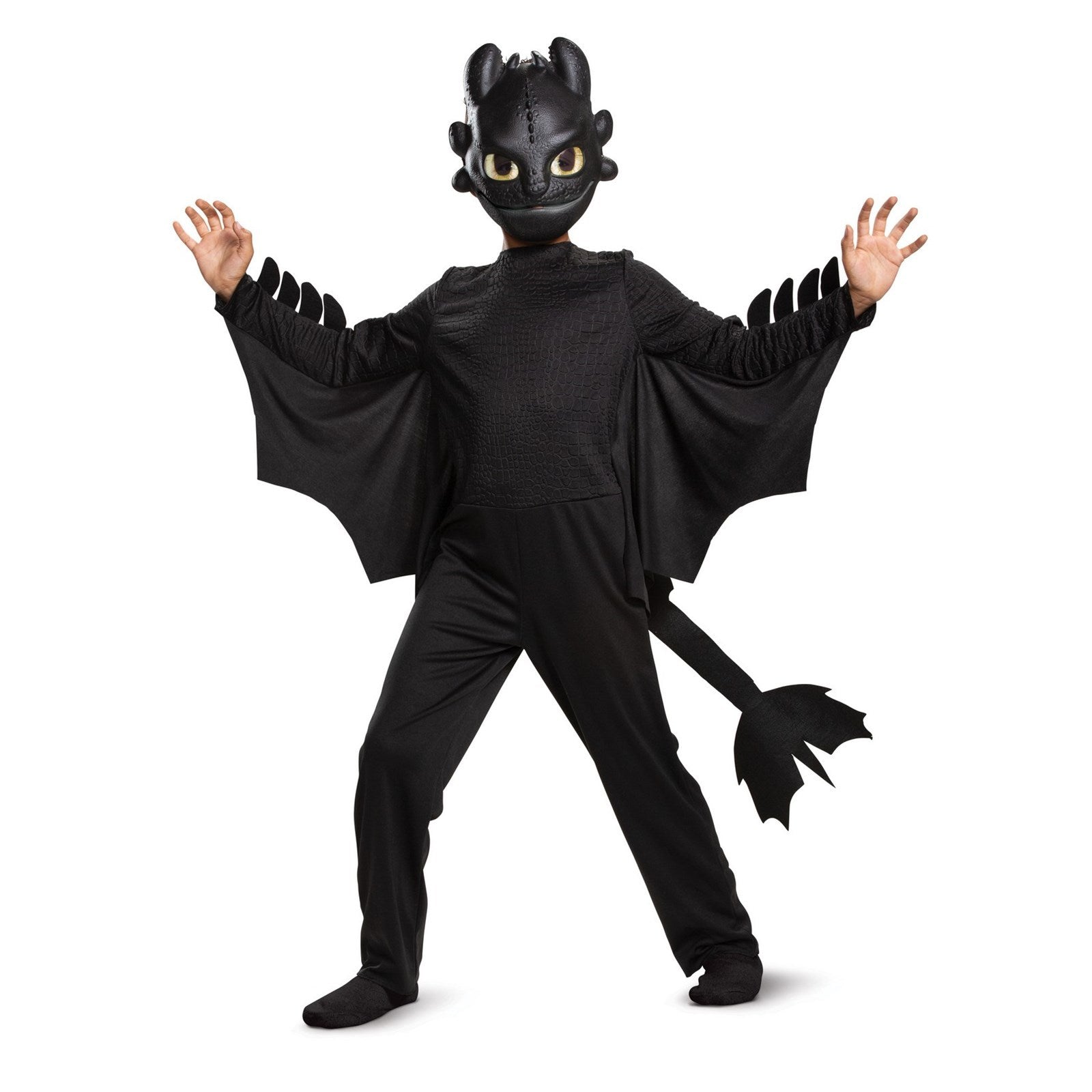 Cómo entrenar a tu dragón: Disfraz infantil de lujo de Toothless en acción real para Halloween