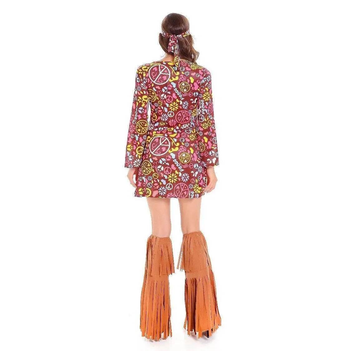 Adult Peace and Love Hippie Costume Party Halloween Women's Tassel - Ecosfun
