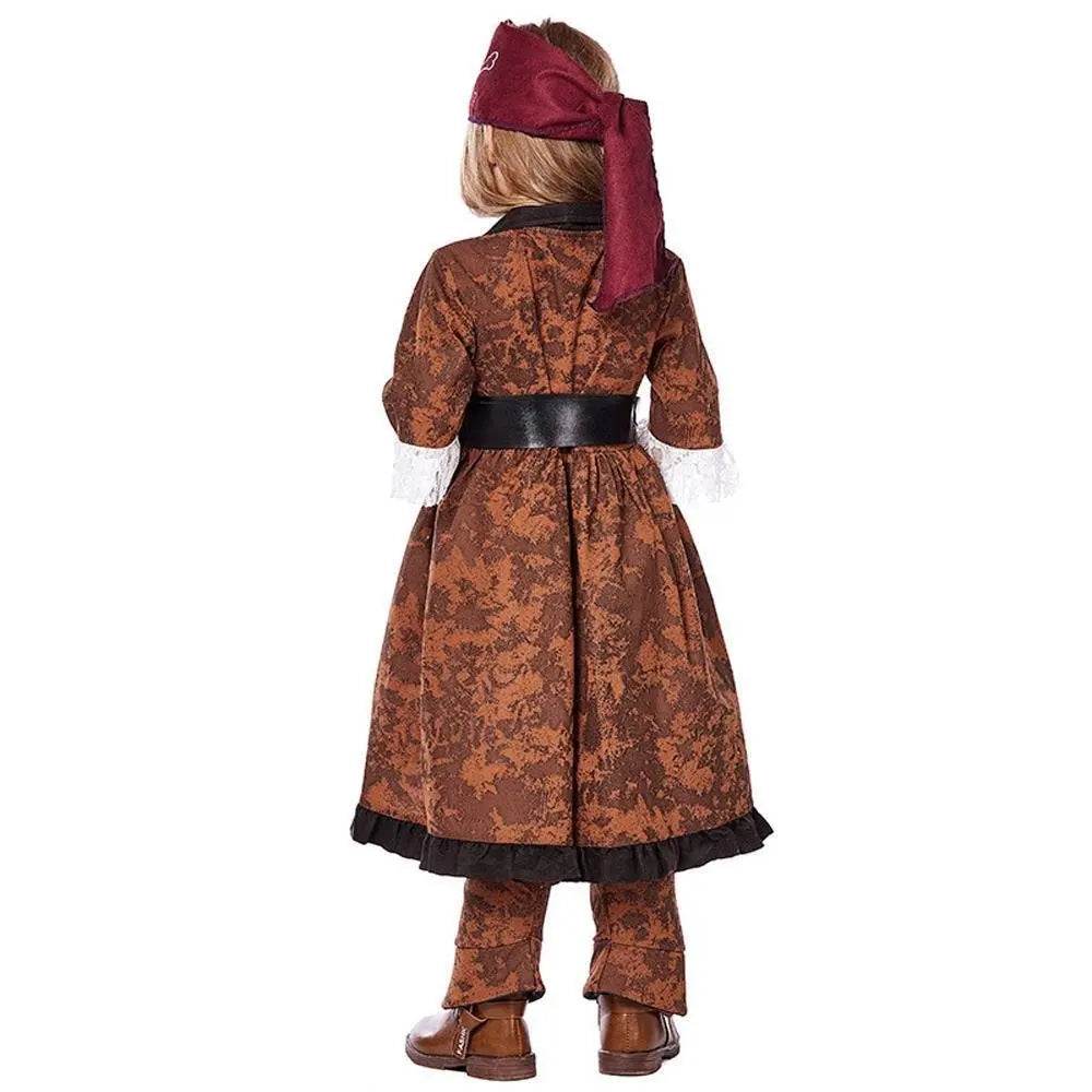 Caribbean Pirate Costume Queen Catrina Cosplay Fancy Dress Up Halloween Party Outfits - Ecosfun