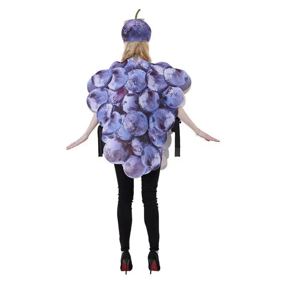 Fruit Grape Dress Cosplay Costume Halloween Carnival Party Disguise Suit - Ecosfun