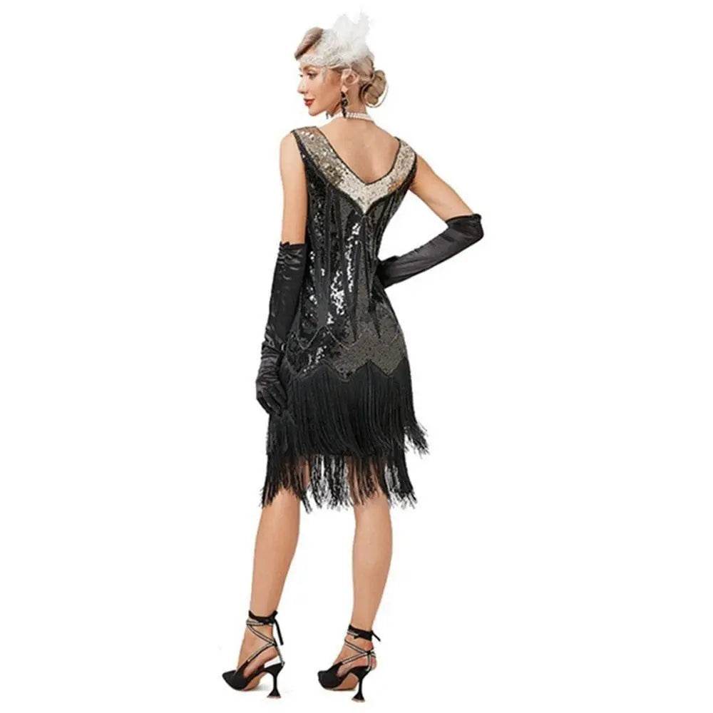 Gatsby 1920s Party Fringe Flapper Dress Retro Costume - Ecosfun
