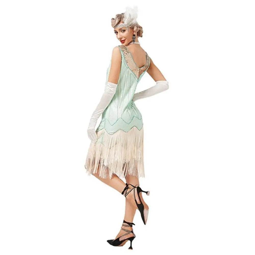 Gatsby 1920s Party Fringe Flapper Dress Retro Costume - Ecosfun