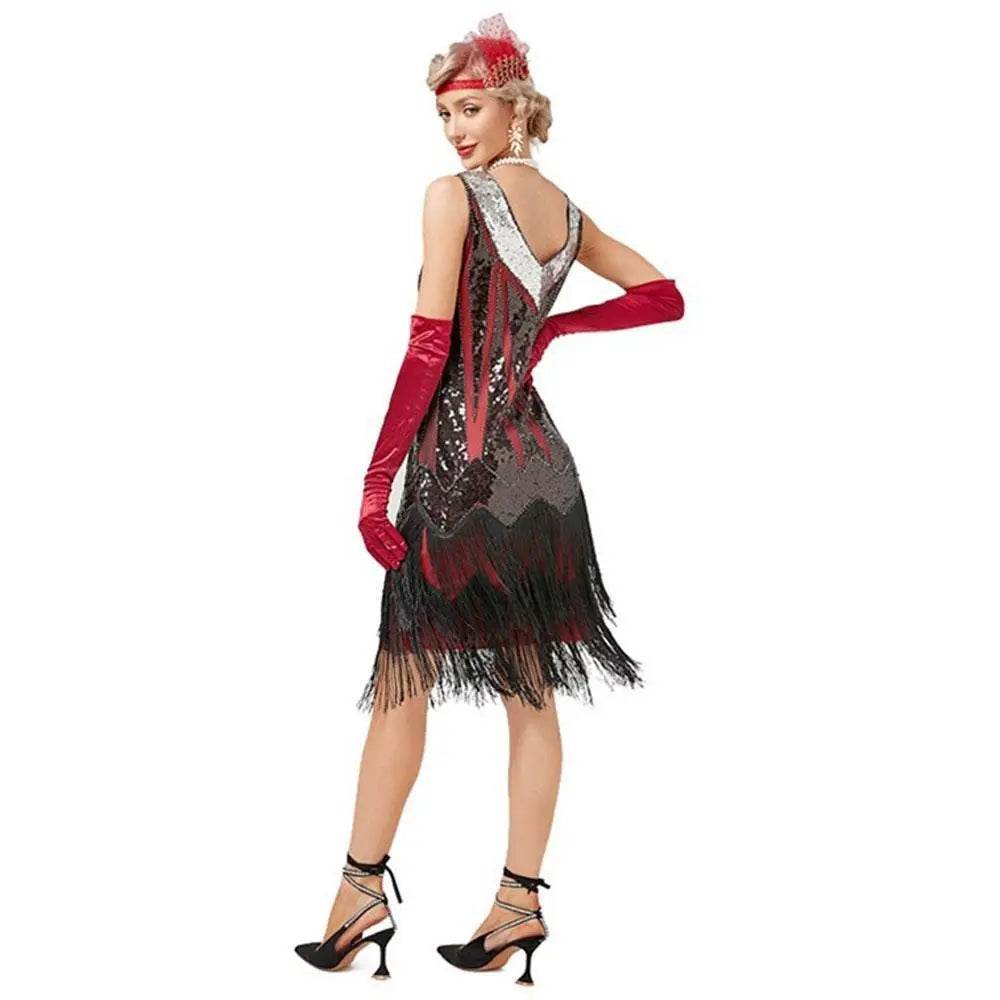 Gatsby 1920s Party Fringe Flapper Dress Retro Costume - Ecosfun