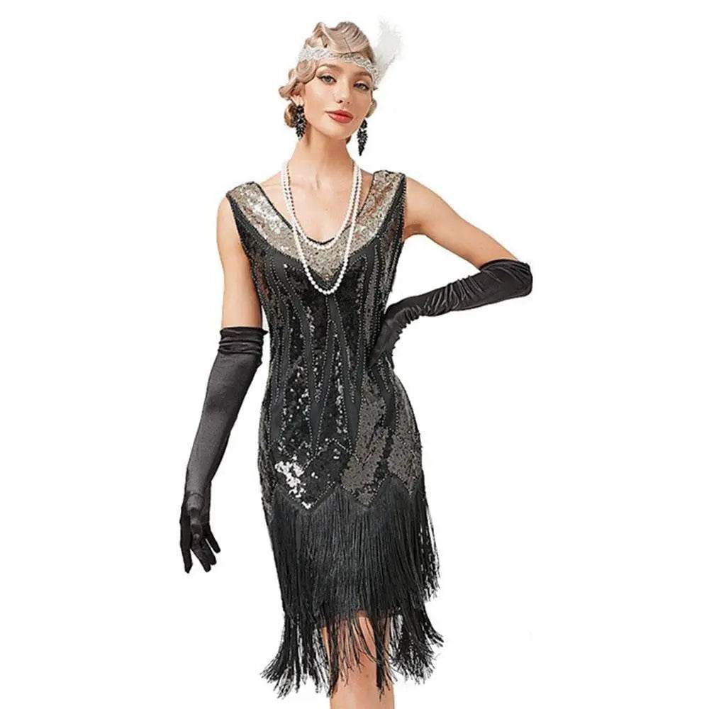 Gatsby 1920s Party Fringe Flapper Dress Retro Costume - Ecosfun