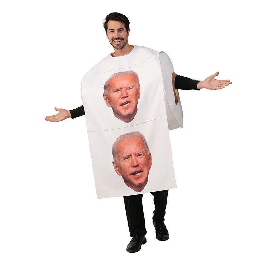 Halloween Couples Parody Toilet Paper Coat Heart Print Costume - Ecosfun