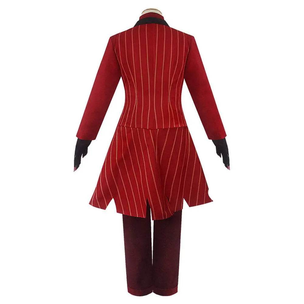 Hazbin Hotel Cosplay Costume Alastor Angel Dust Jacket Anime Halloween Suit Outfit Sets Dress Up For Adults - Ecosfun
