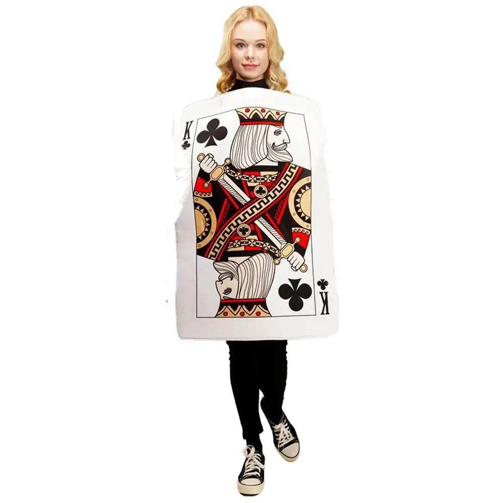 Poker Couples Funny Queen Clubs King of Hearts Cosplay Costume Halloween Carnival Suit - Ecosfun