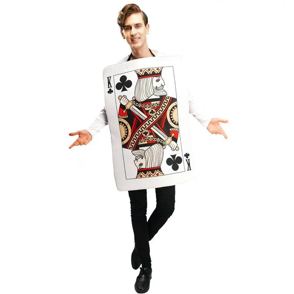 Poker Couples Funny Queen Clubs King of Hearts Cosplay Costume Halloween Carnival Suit - Ecosfun