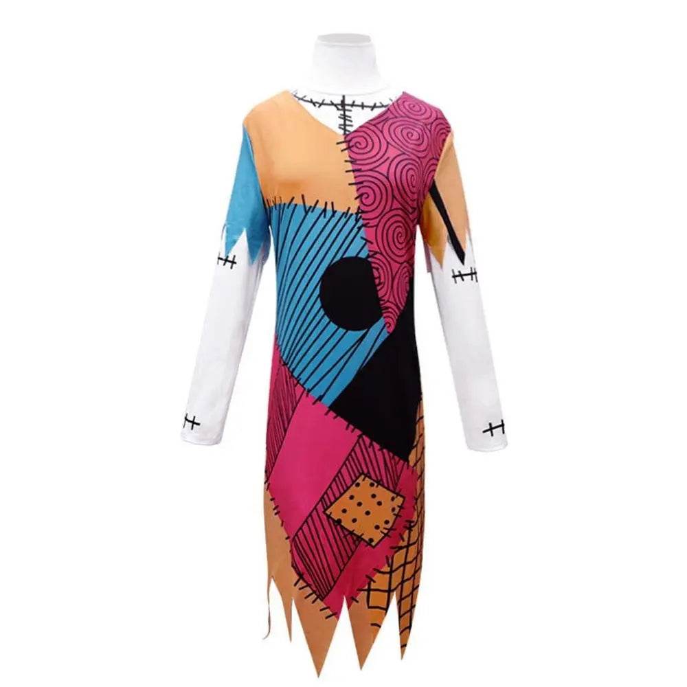 Sally Jack Skellington Finkelstein Costume Dress The Nightmare Before Christmas Halloween - Ecosfun
