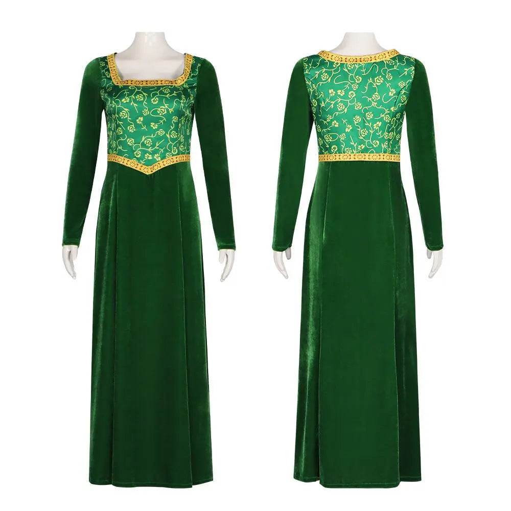 Shrek-Fiona Princess Dress Costume Outfits Cosplay Halloween Carnival Suit - Ecosfun