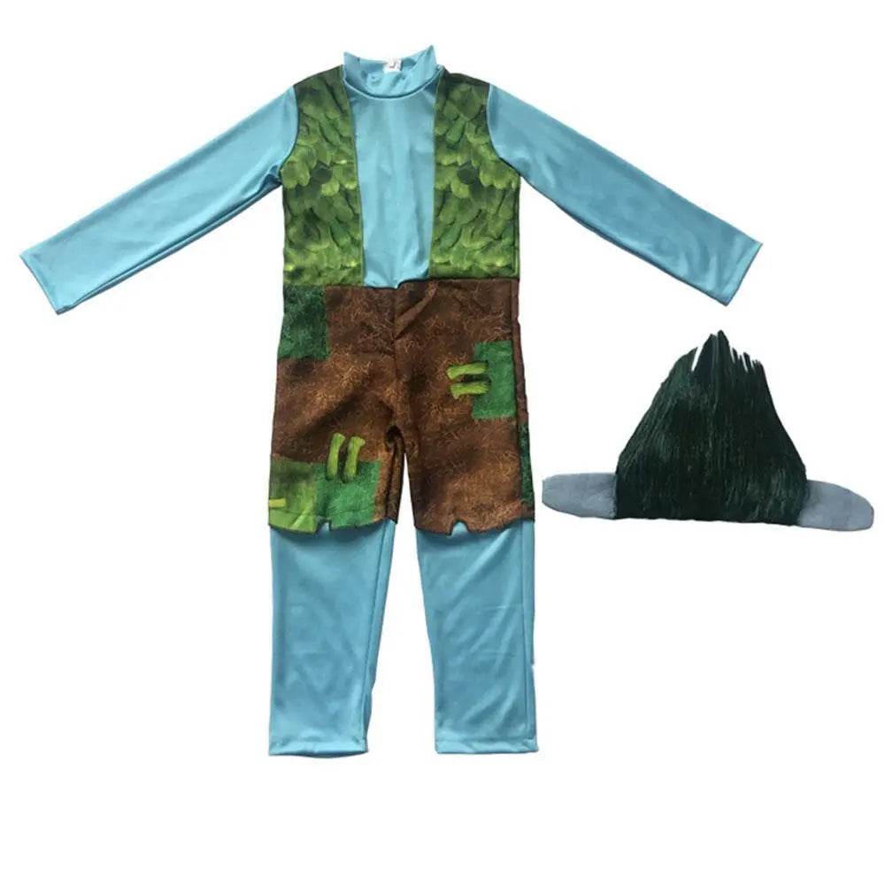 Trolls World Tour Boy's Branch Girl Poppy Costume Cosplay Halloween Fancy Dress Kids - Ecosfun