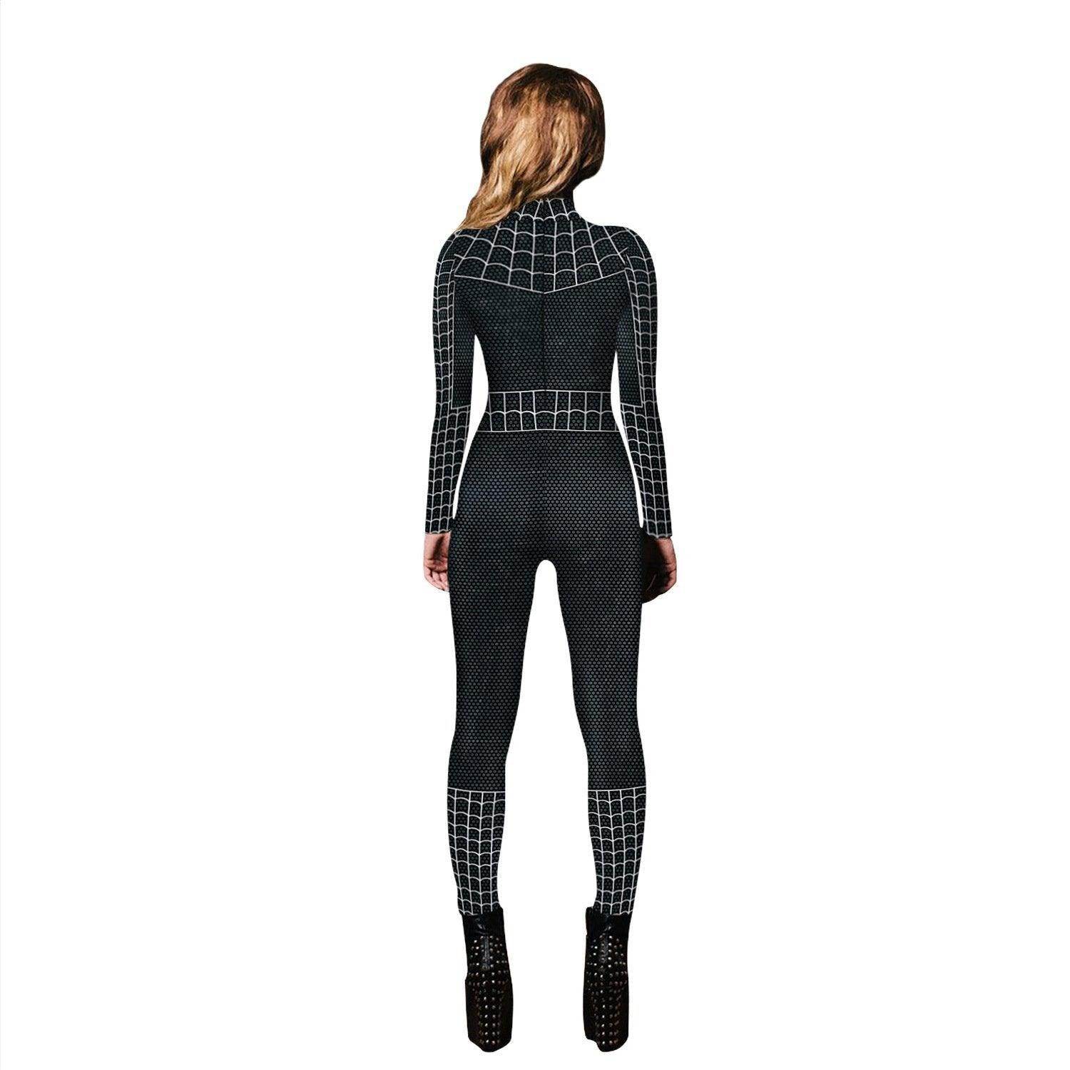Black Peter B Parker Spider-man Cosplay Outfits Halloween Costume Women Jumpsuit - Ecosfun