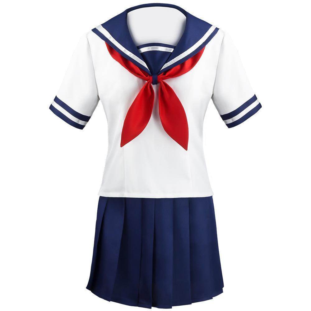 Game Yandere Simulator Cosplay Costume Uniform JK School Uniform Outfit Sailor Suit T-shirt Skirt for Women - Ecosfun