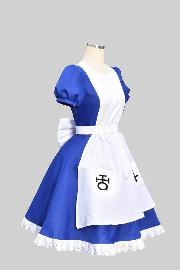 Returns Alice Cosplay Costume Maid Dress Halloween Carnival Blue Outfits Dresses For Women - Ecosfun